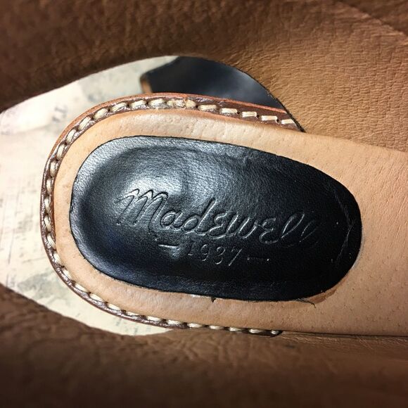 Madewell “Fay” Peep Toe Heeled Sandals Black - Picture 10 of 13